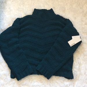 Mock neck chenille sweater